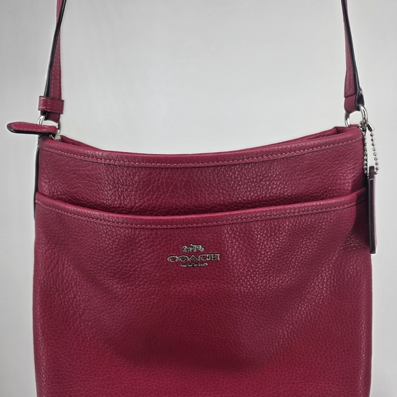 Coach Burgundy Leather Messenger Bag  F28035 - Picture 2 of 10